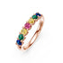 Sapphire Band Ring in Pink Gold