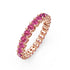 Pink Sapphire Band Ring in Rose Gold