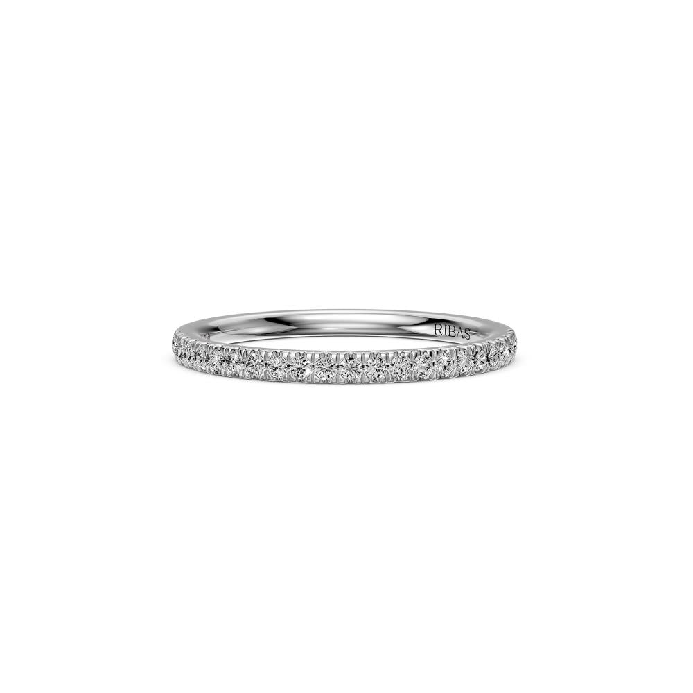 Diamond Band Ring in White Gold