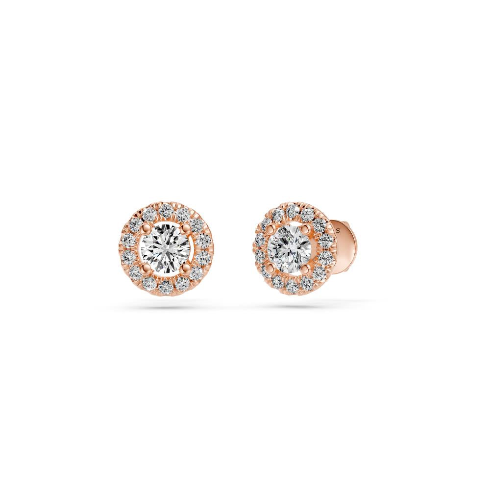 Diamond Earrings in Rose Gold
