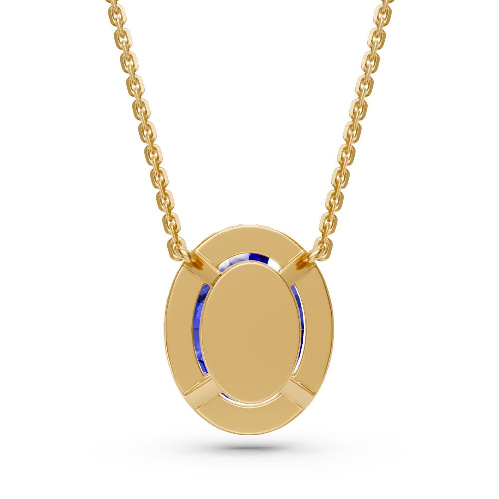 Yellow Gold Necklace with Tanzanite Stone