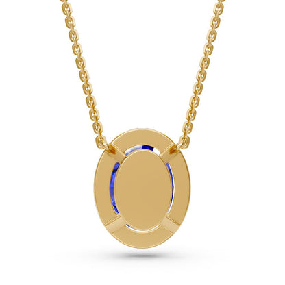Yellow Gold Necklace with Tanzanite Stone