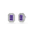 Diamond Earrings with Tanzanite in White Gold