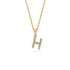 Mini Diamond Letter H Pendant in Yellow Gold
