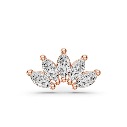 Diamond Piercing in Rose Gold "Crown"