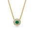 Yellow Gold Necklace with Green Sapphire