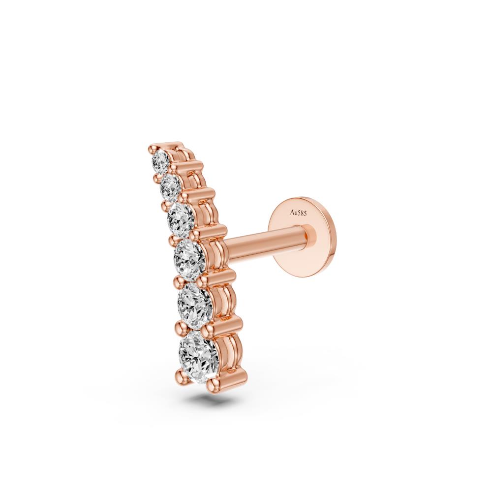 Diamond Piercing in Rose Gold