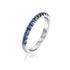 Sapphire Band Ring in White Gold
