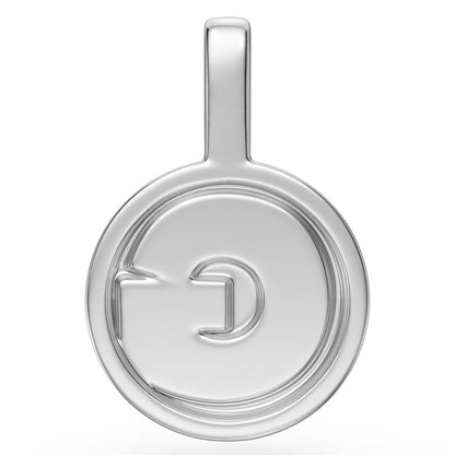 Diamond Letter B Pendant in White Gold