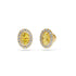 Yellow Sapphire and Diamonds Earrings in Yellow Gold