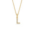 Mini Diamond Letter L Pendant in Yellow Gold