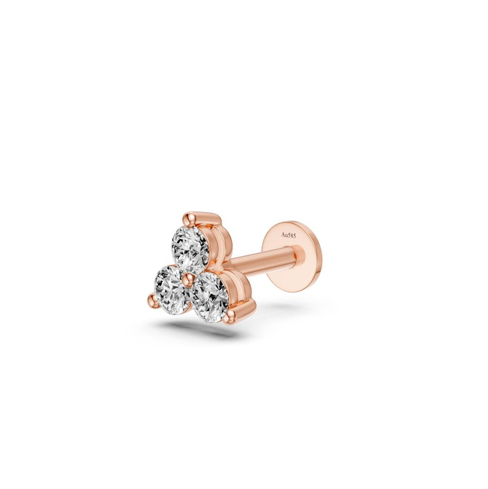 Diamond Piercing in Rose Gold
