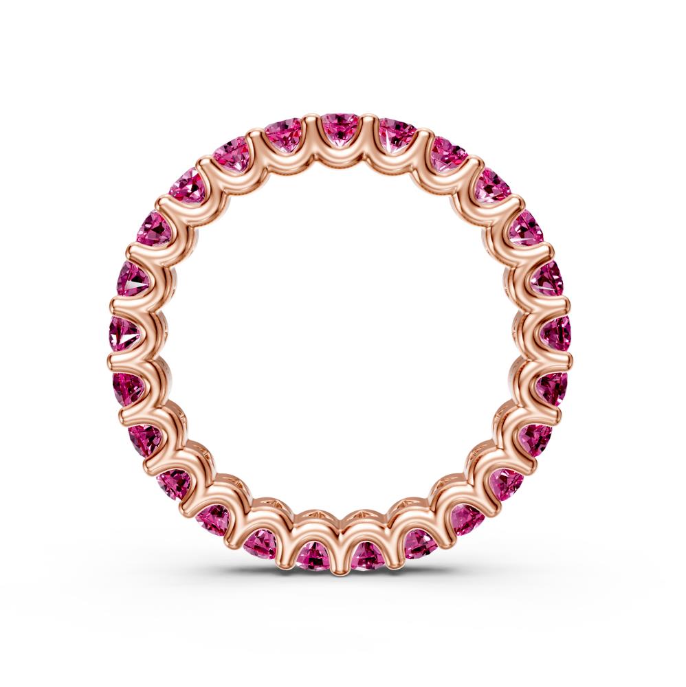Pink Sapphire Band Ring in Rose Gold