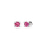 Pink Sapphire Earring in White Gold