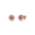 Pink Sapphire and Diamonds Earrings in Rose Gold