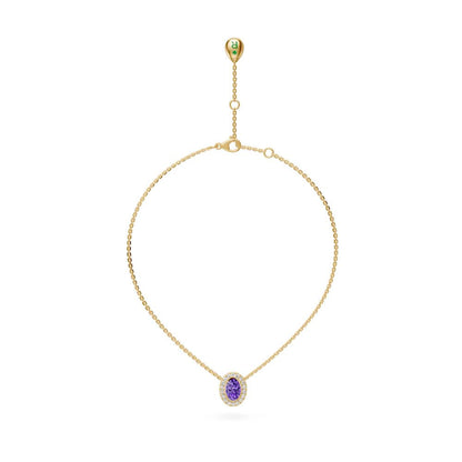Necklace with Tanzanite in Yellow Gold