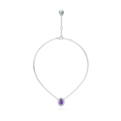 White Gold Necklace with Tanzanite Stone