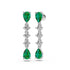 Diamond Earrings in White Gold with Tsavorites