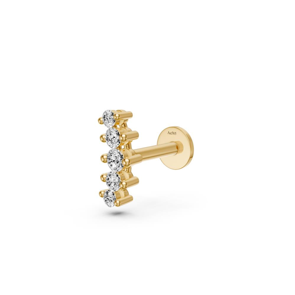 Diamond Piercing in Yellow Gold