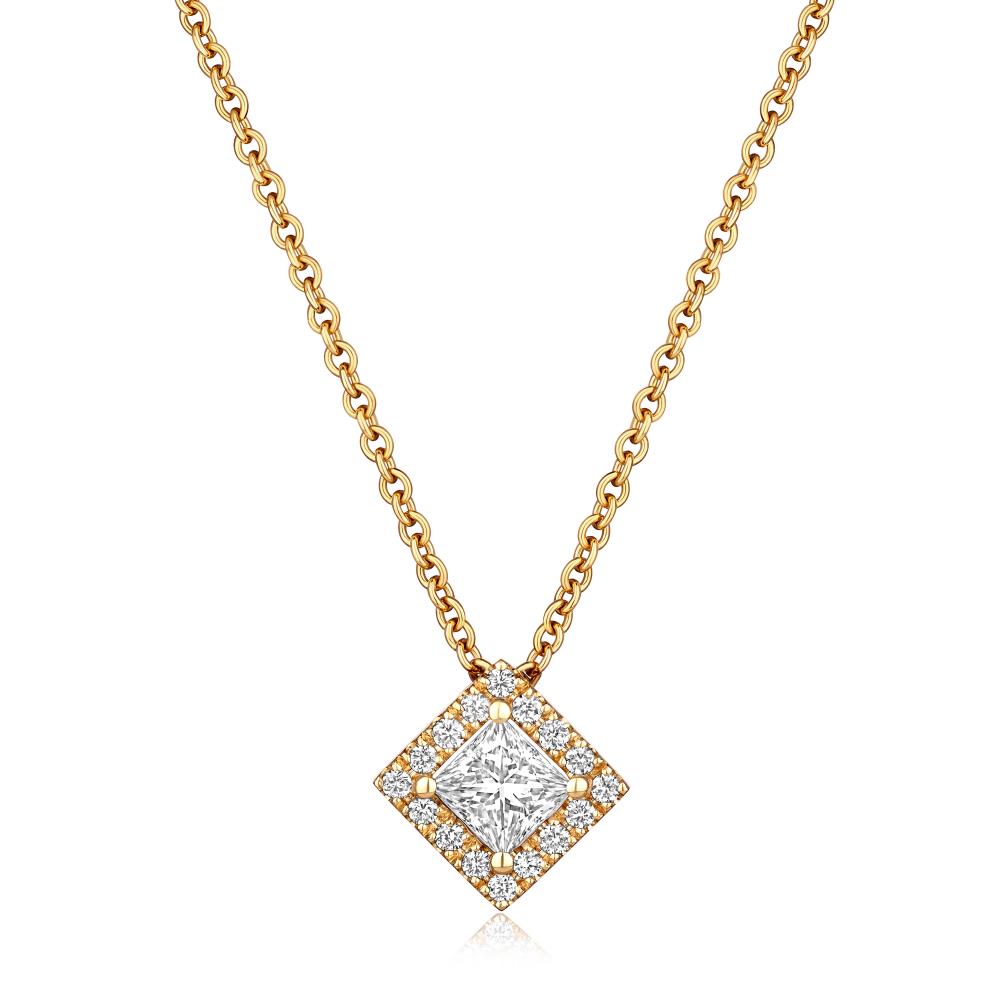 Diamond Necklace in Yellow Gold
