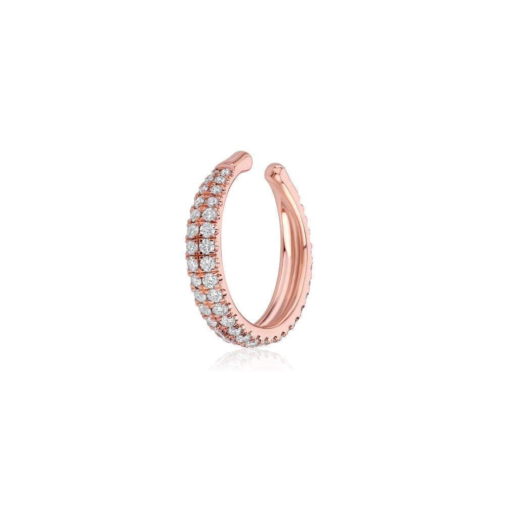 Diamond Cuff Earring in Rose Gold
