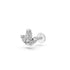 Trinity Marquise Diamond Piercing Stud in White Gold