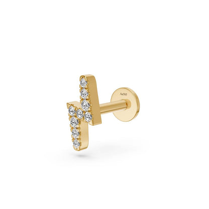 Diamond Piercing in Yellow Gold "Crown"