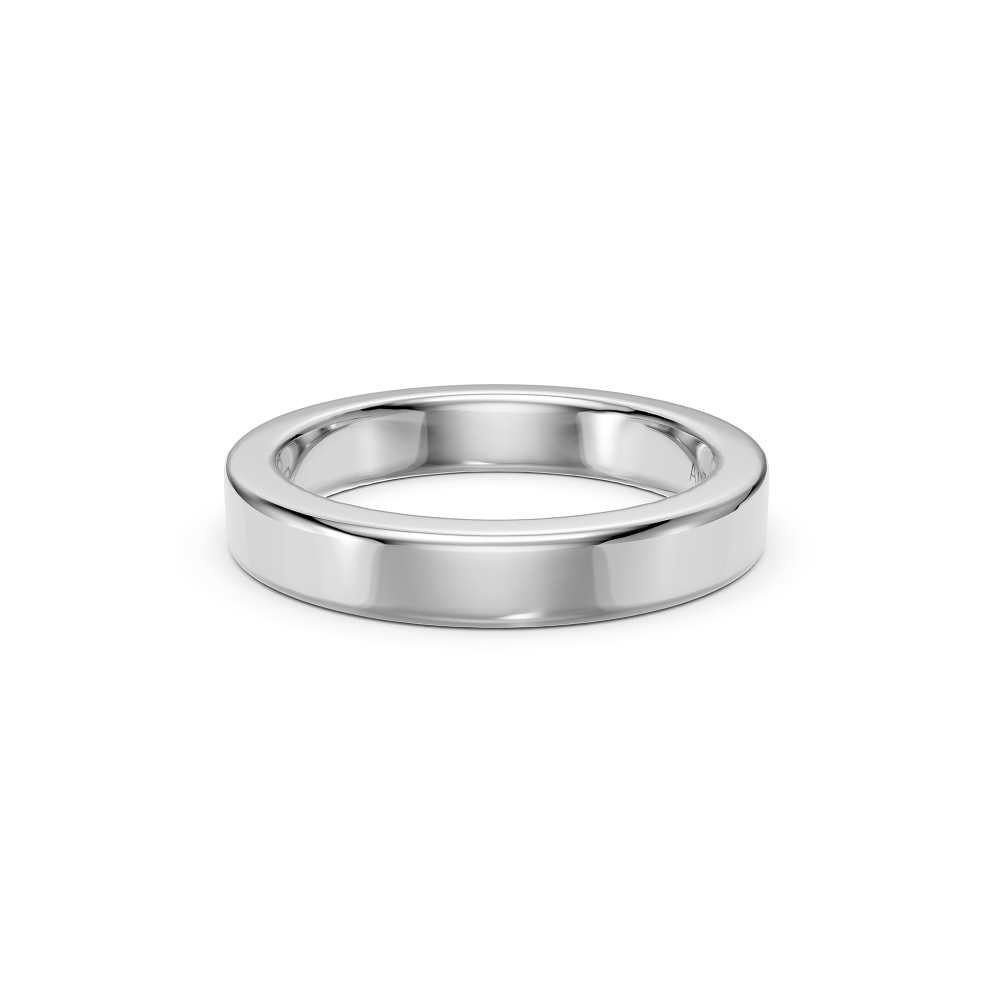 Wedding Band Ring in White Gold