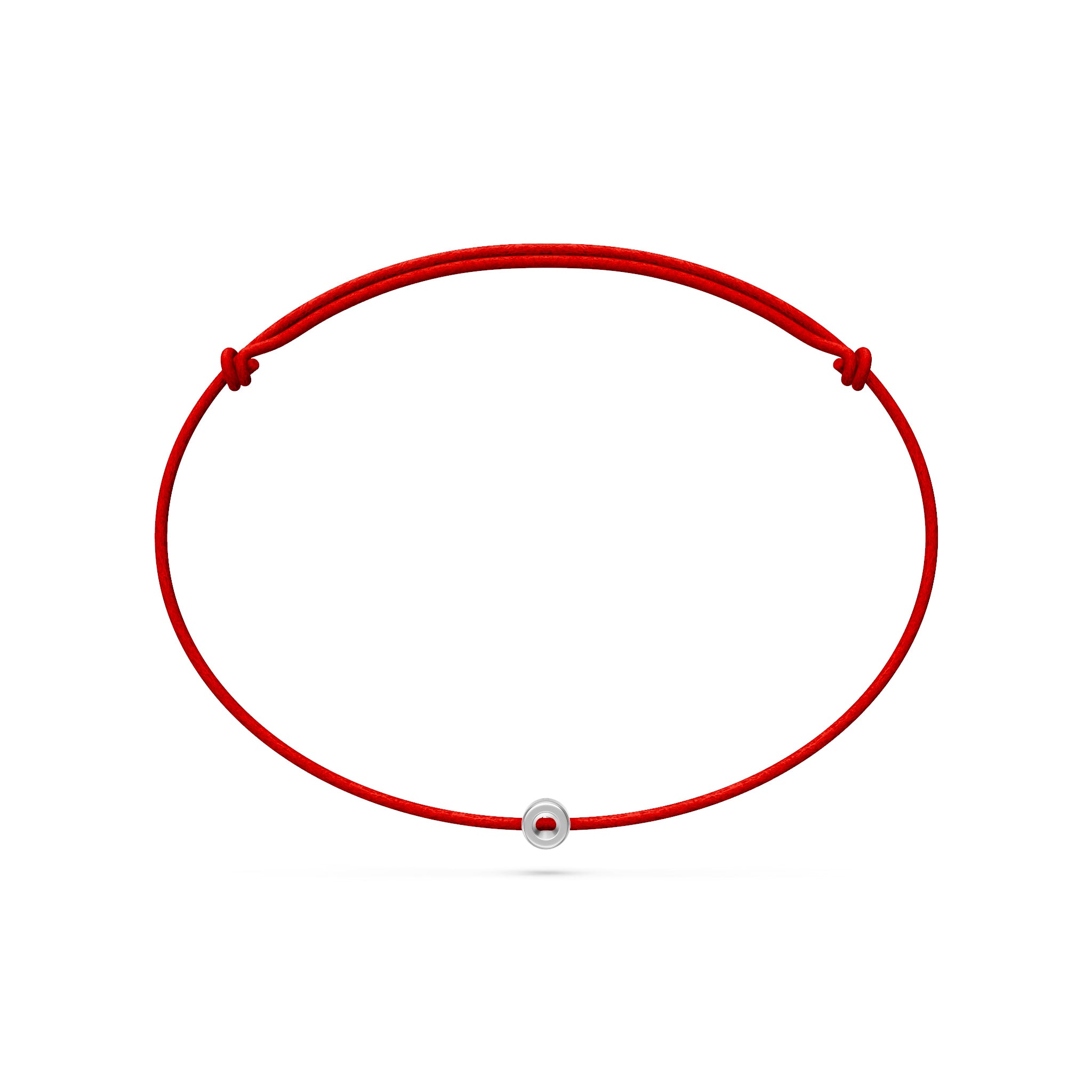 String Bracelet with Diamond in White Gold