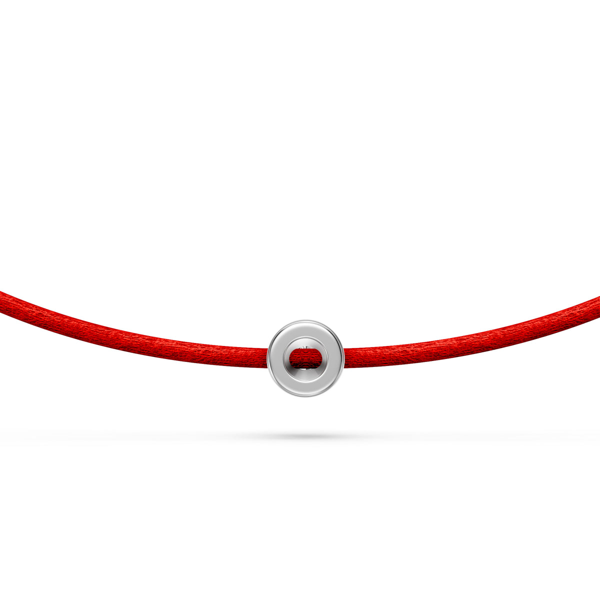 String Bracelet with Diamond in White Gold