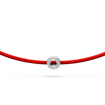 String Bracelet with Diamond in White Gold