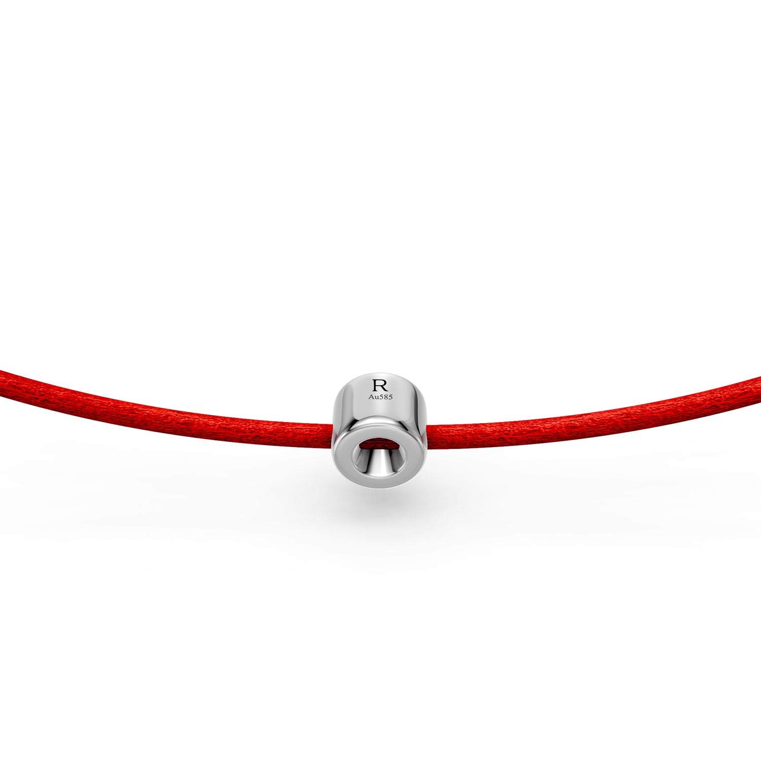 String Bracelet with Diamond in White Gold