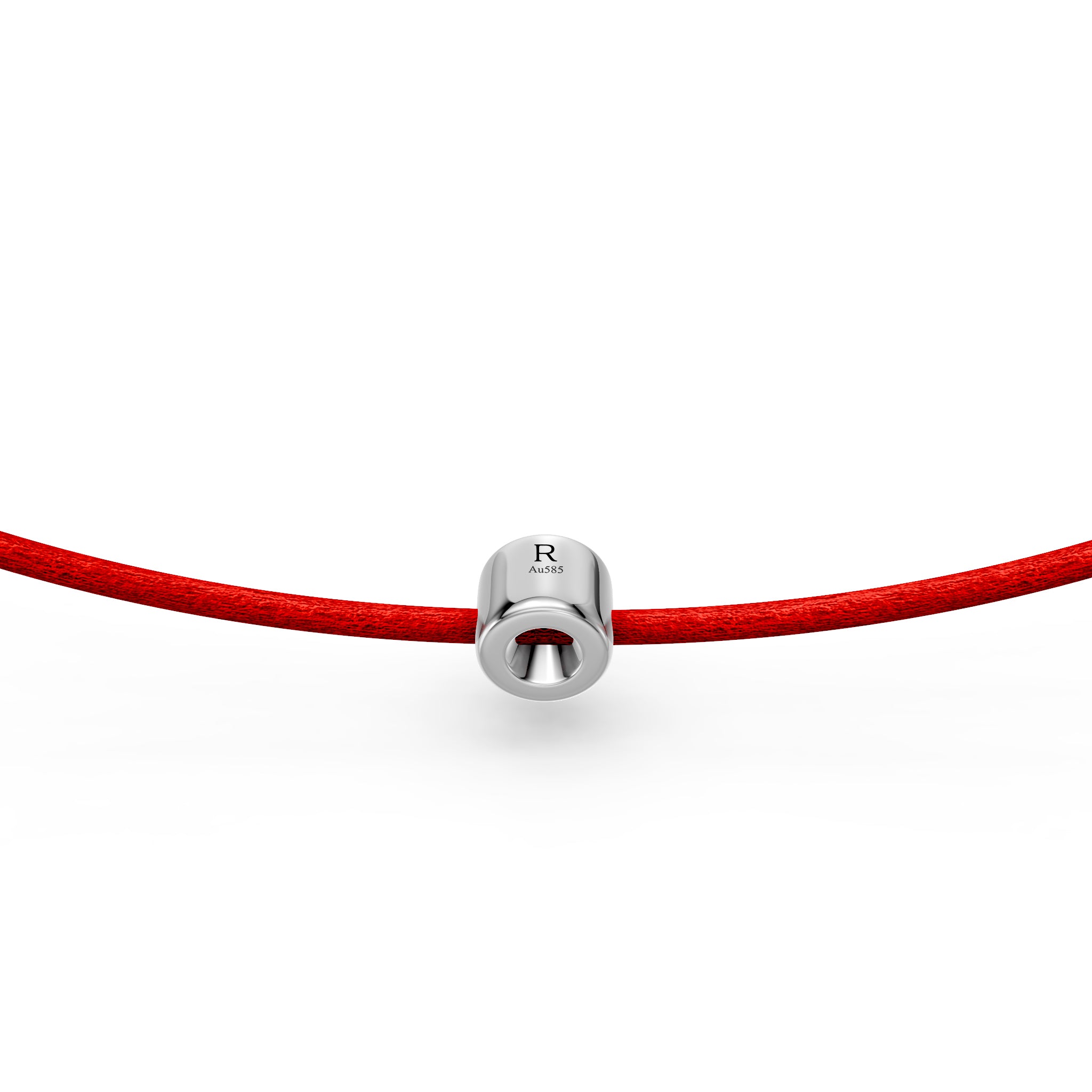 String Bracelet with Diamond in White Gold