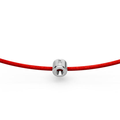 String Bracelet with Diamond in White Gold