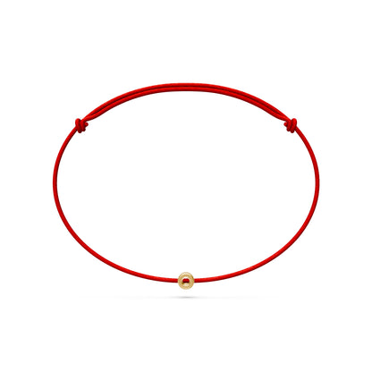 String Bracelet with Diamond in Yellow Gold