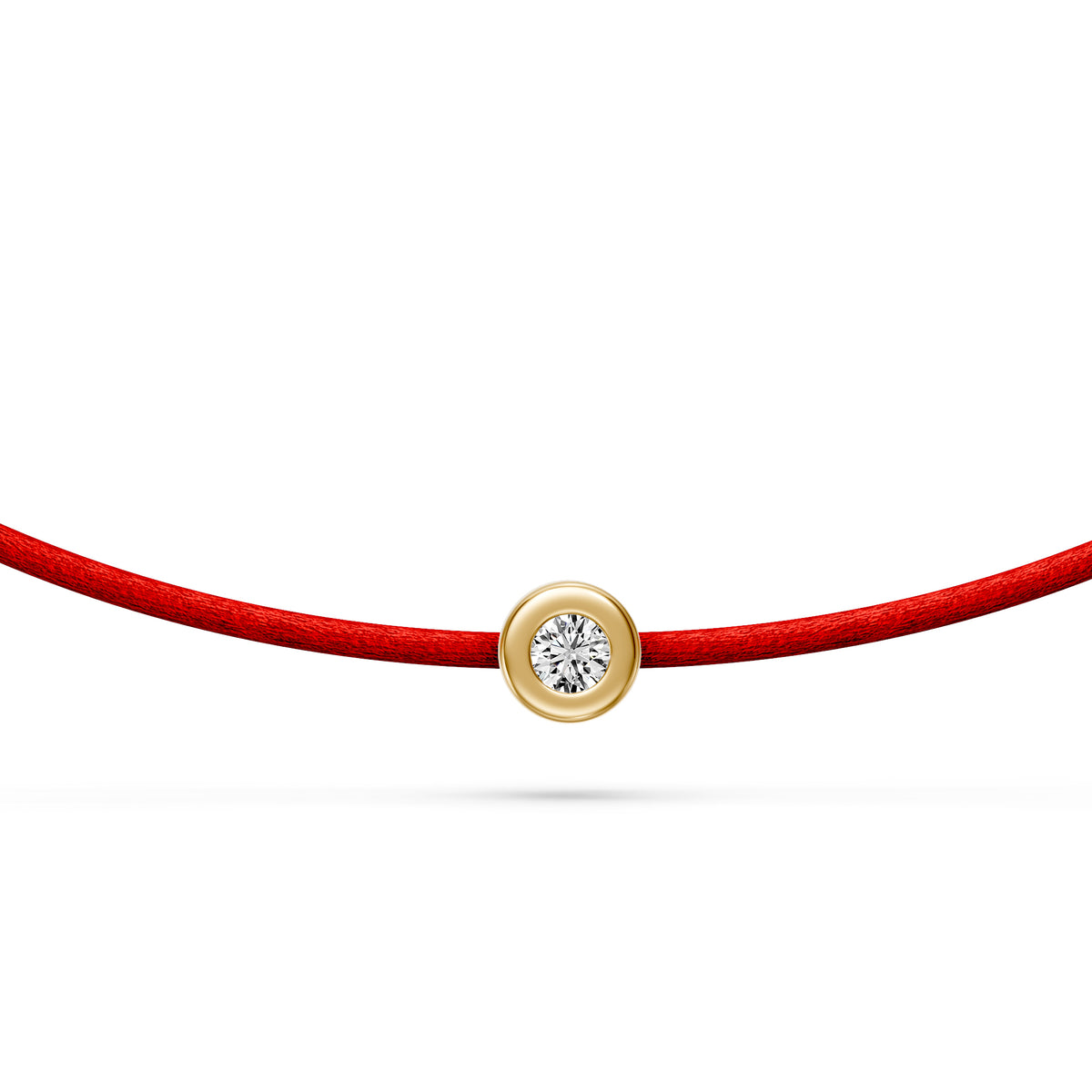 String Bracelet with Diamond in Yellow Gold