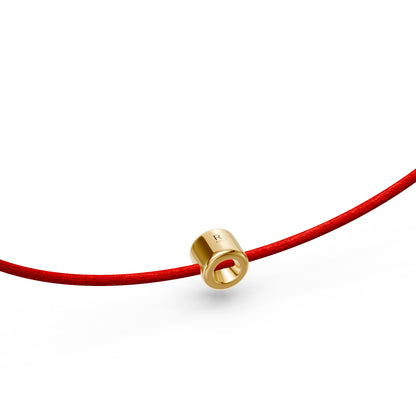 String bracelet with Diamond in Yellow Gold