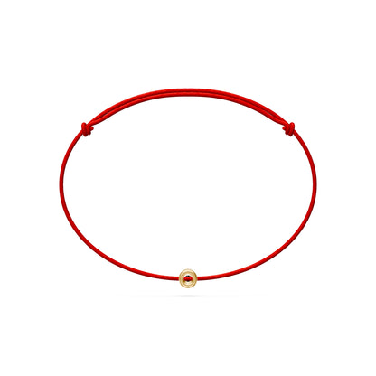 String bracelet with Diamond in Yellow Gold