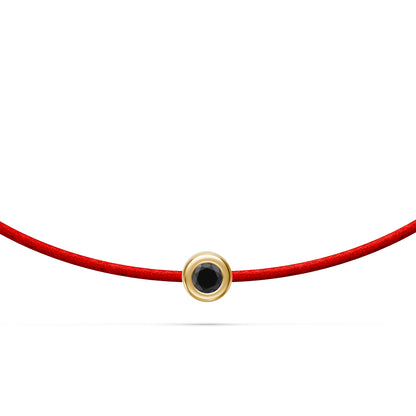 String bracelet with Diamond in Yellow Gold