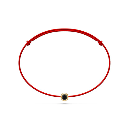 String bracelet with Diamond in Yellow Gold