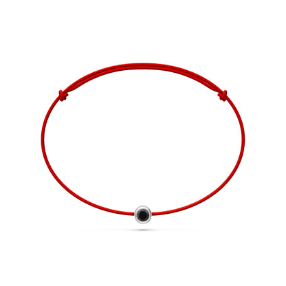 String bracelet with Diamond in White Gold