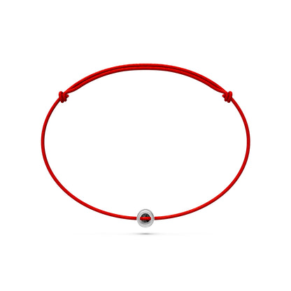 String bracelet with Diamond in White Gold