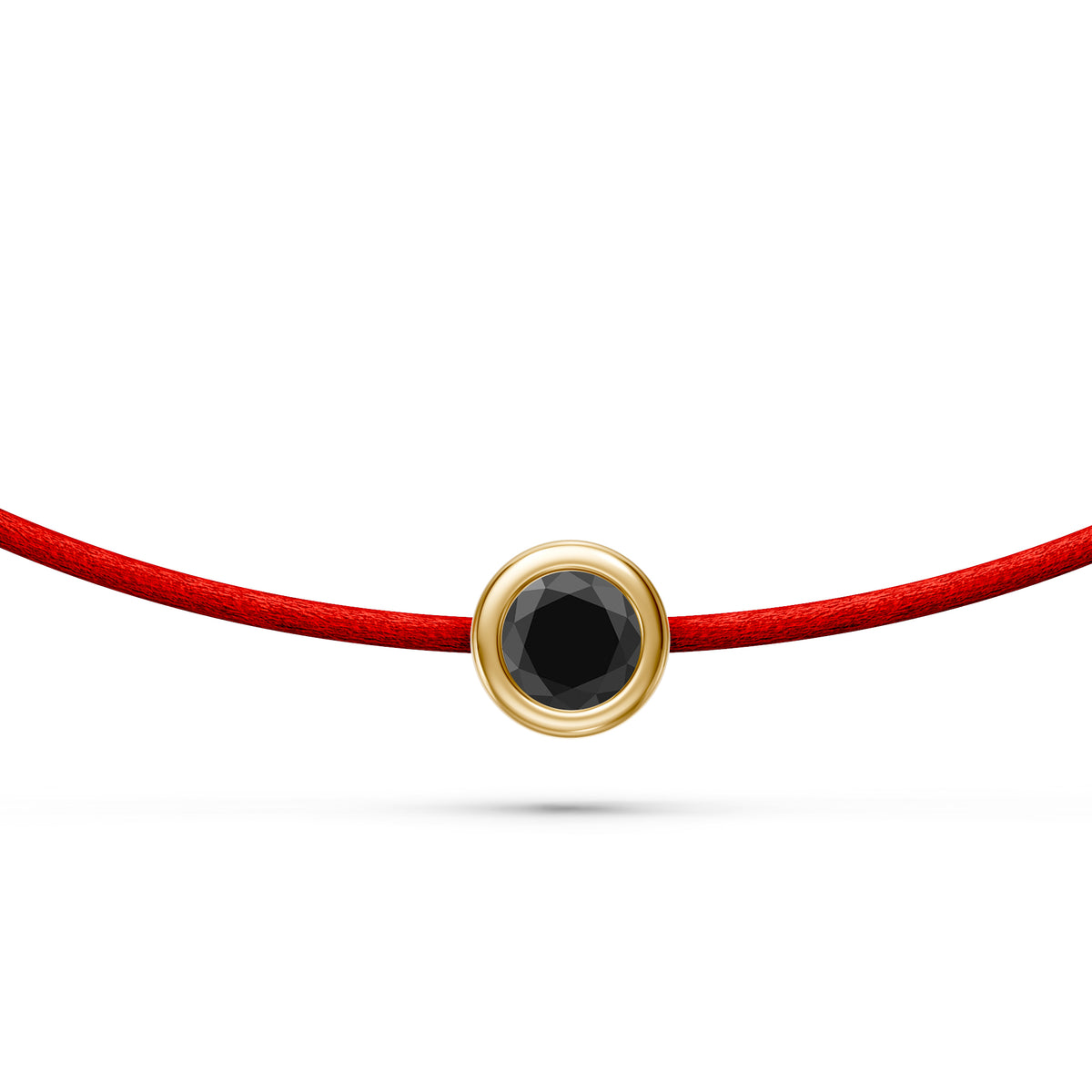 String bracelet with Diamond in Yellow Gold