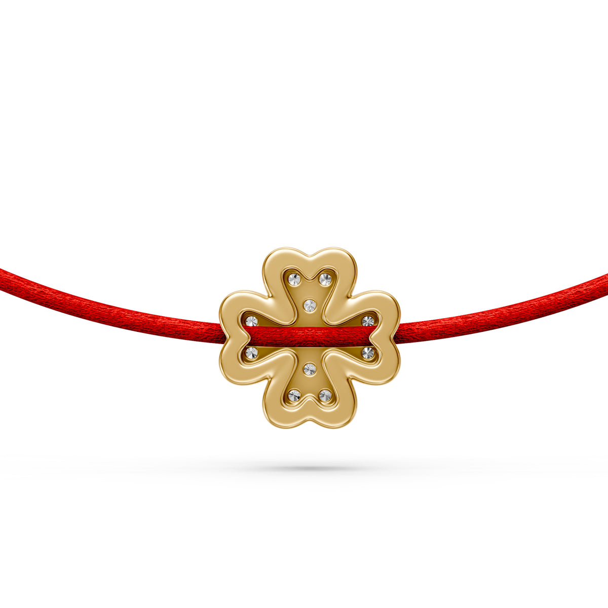 String bracelet with Diamond in Yellow Gold