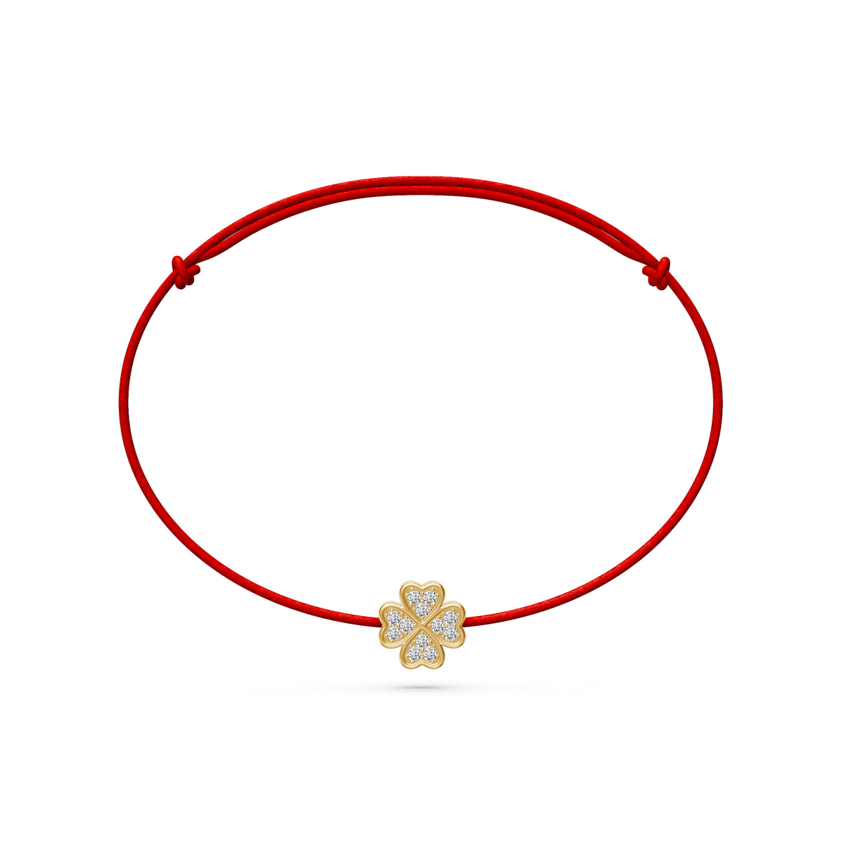 String bracelet with Diamond in Yellow Gold