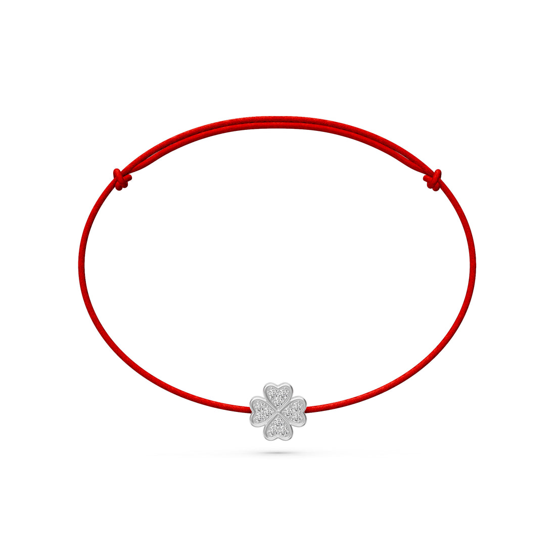 String bracelet with Diamond in White Gold