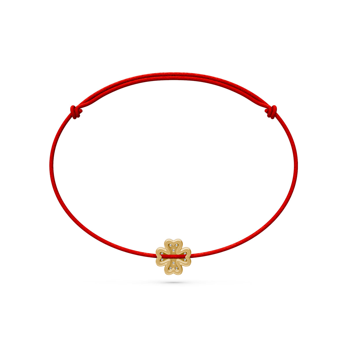String bracelet with Diamond in Yellow Gold