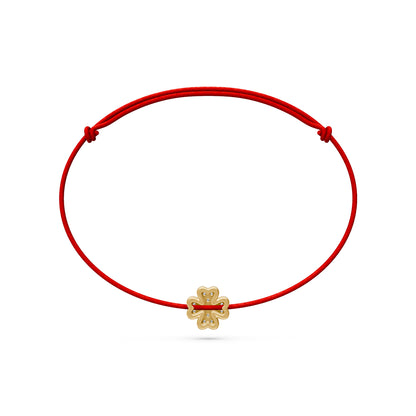 String bracelet with Diamond in Yellow Gold