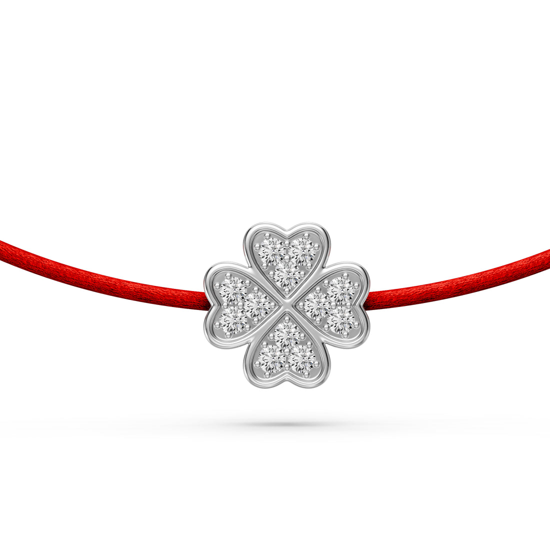 String bracelet with Diamond in White Gold