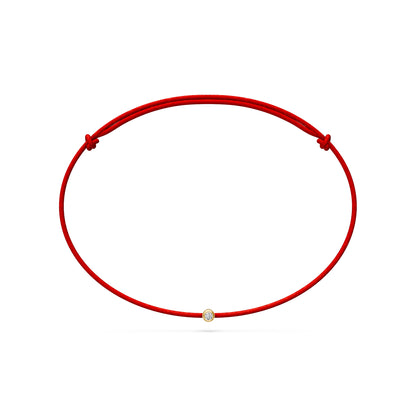 String Bracelet with Diamond in Yellow Gold
